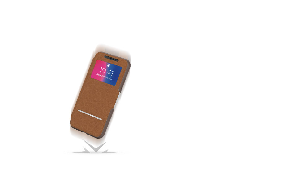 Senscover protège votre téléphone contre les chutes, les rayures et les chocs.