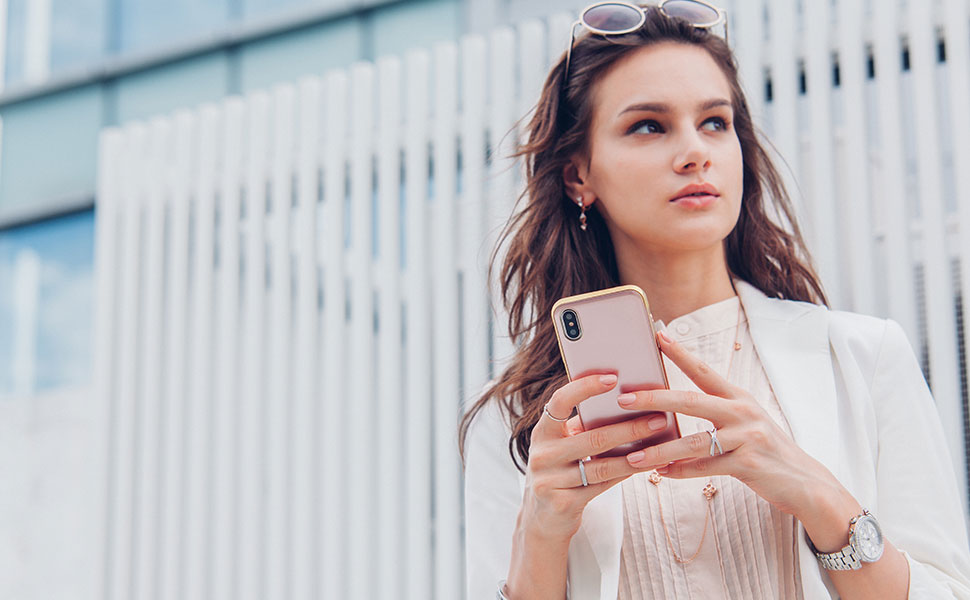 The case's raised bezel protects your touchscreen from scratches when laid flat.