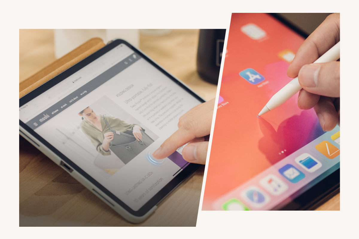 EZ-Glide™ Behandlung verbessert die Leistung des Apple Pencil und die Manövrierfähigkeit des Touchscreens.