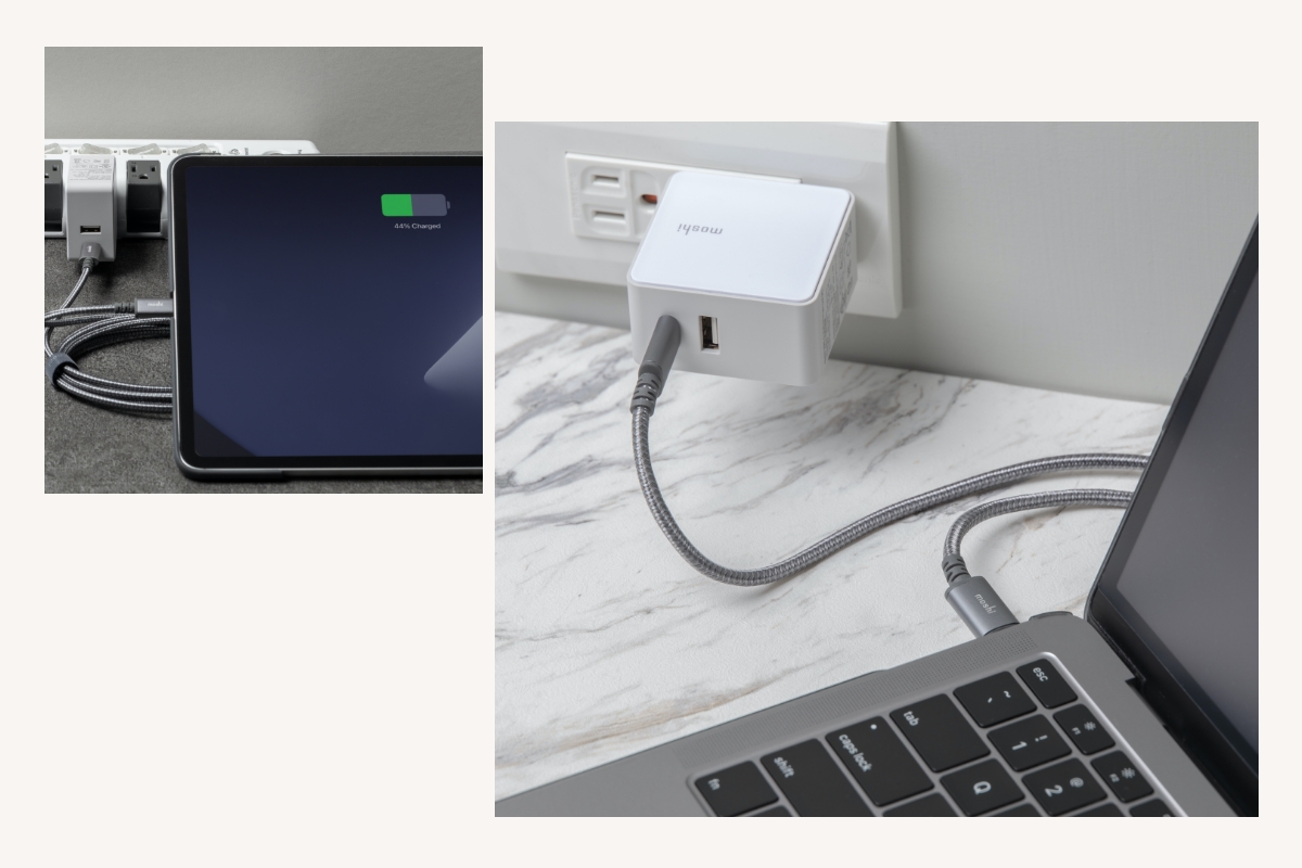 Qubit 支持 USB Power Delivery (PD) 3.0 快充标准,以确保为笔记本电脑、平板电脑和智慧型手机等兼容设备快速充电。使用 5V、9V 或 15V 电压可提供高达 45 W 的功率,充电速度比 USB-A 充电器快 2 倍,并可在约 30 分钟内的时间为智慧型手机提供高达 50% 的电量。