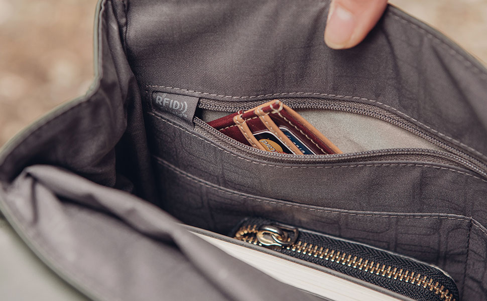 Puedes estar tranquilo: el bolsillo RFID mantiene la información de tus tarjetas de crédito a salvo.