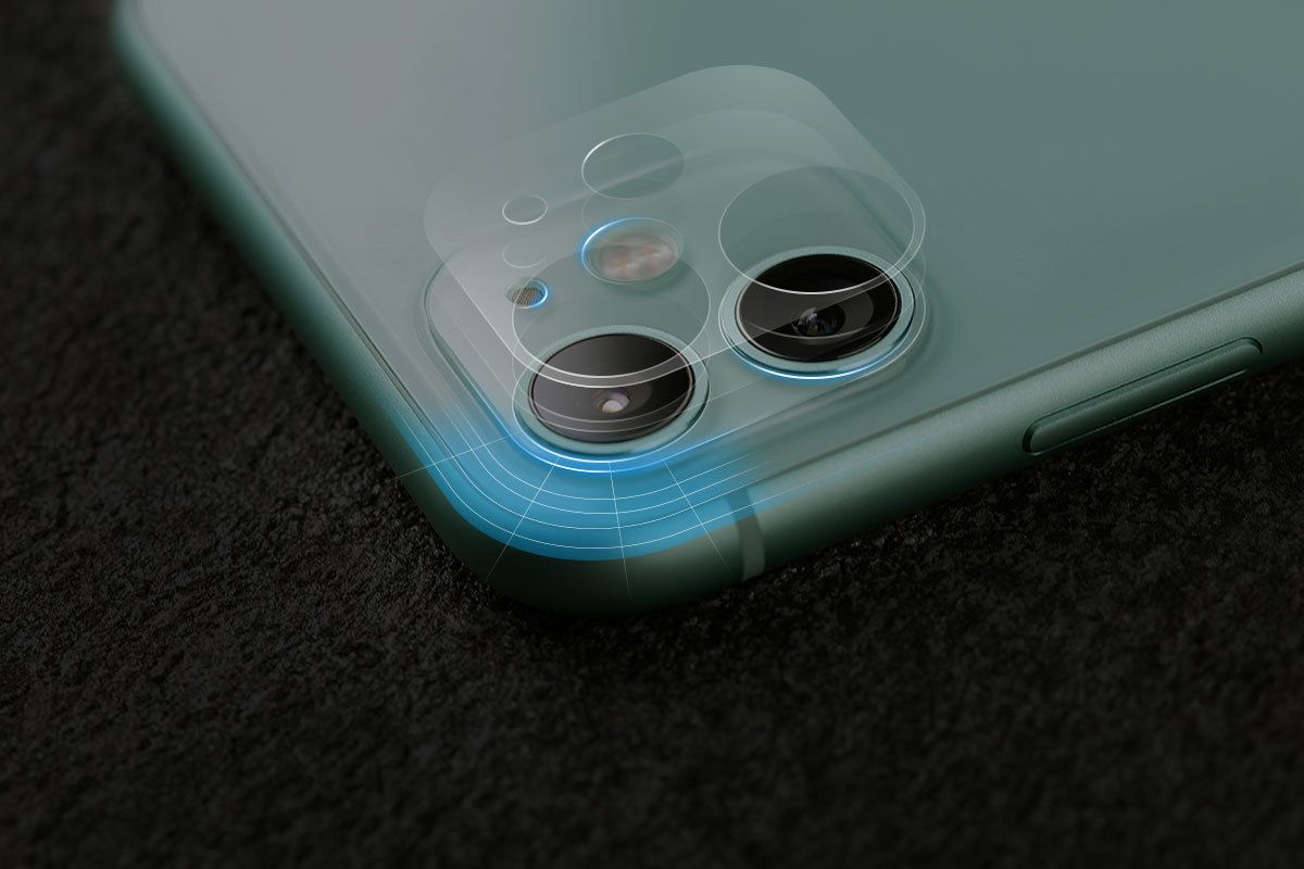 Mit abgerundeten Kanten und Öffnungen für die Linsen Ihres iPhones.
