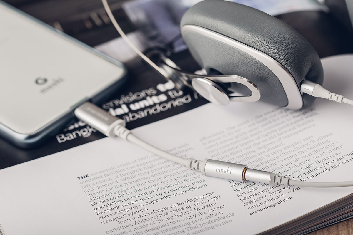 Utilisez vos écouteurs 3,5 mm pour écouter de la musique sur votre appareil USB-C.