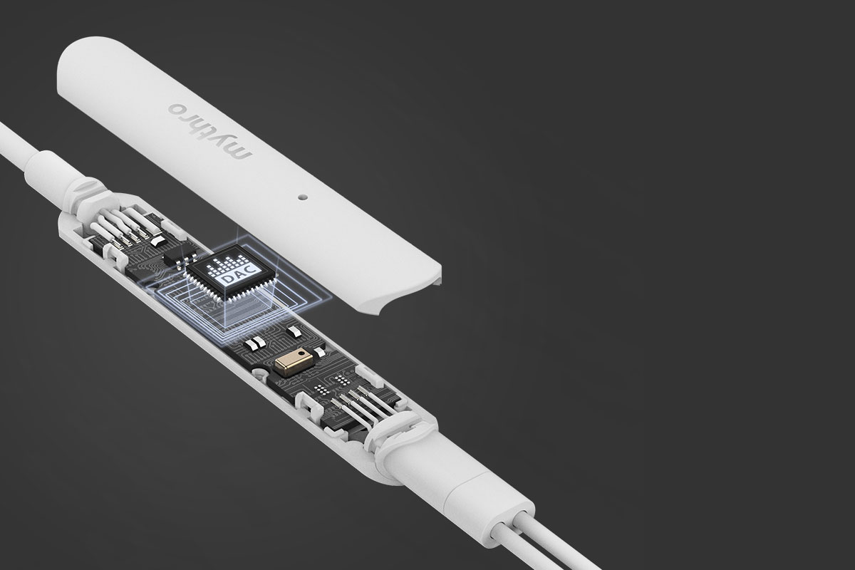 Ein Digital-Analog-Wandler (DAC) sorgt für ein immersives Hörerlebnis.