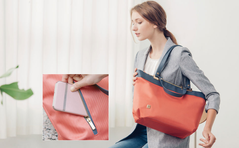 Dank Veranas Doppelriemen-Design können Sie Ihre Tasche über der Schulter, am Arm oder bequem an der Hand tragen.