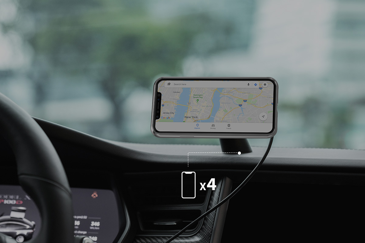 Der industrielle Kleber von 3M hält bis zu 1,0 kg, stark genug für 4 iPhones.