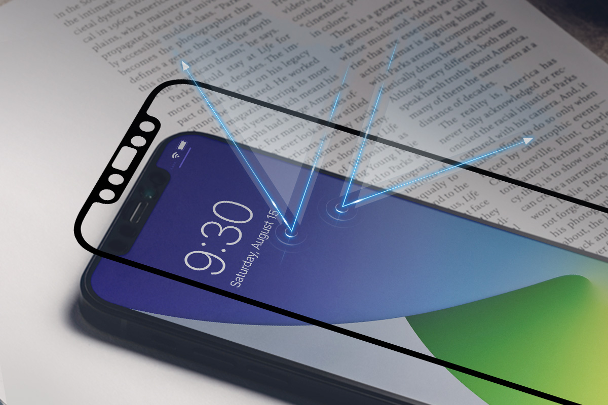 Traitement de surface pour offrir une clarté incroyable tout en réduisant les reflets de l'écran de votre iPhone.