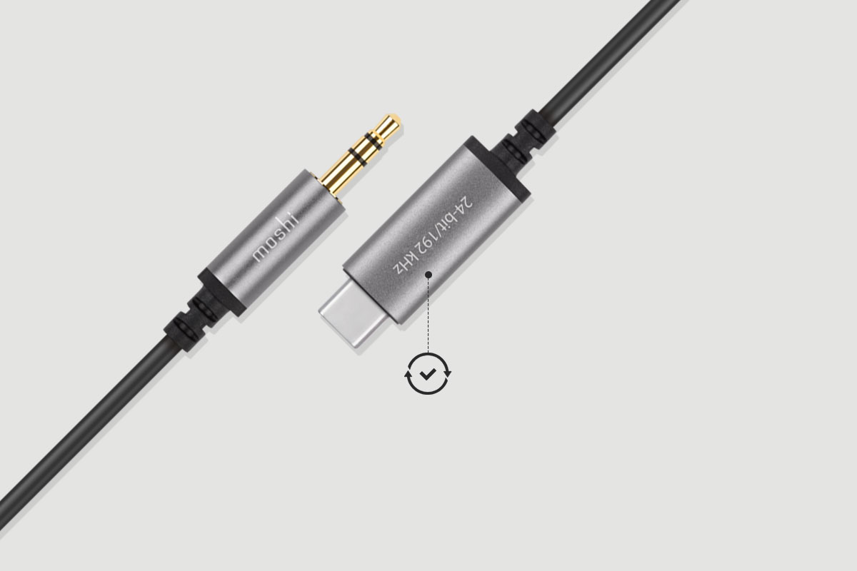Aux対USB-Cケーブルは今後の技術進歩に対応するため、ファームウェアを更新できます。