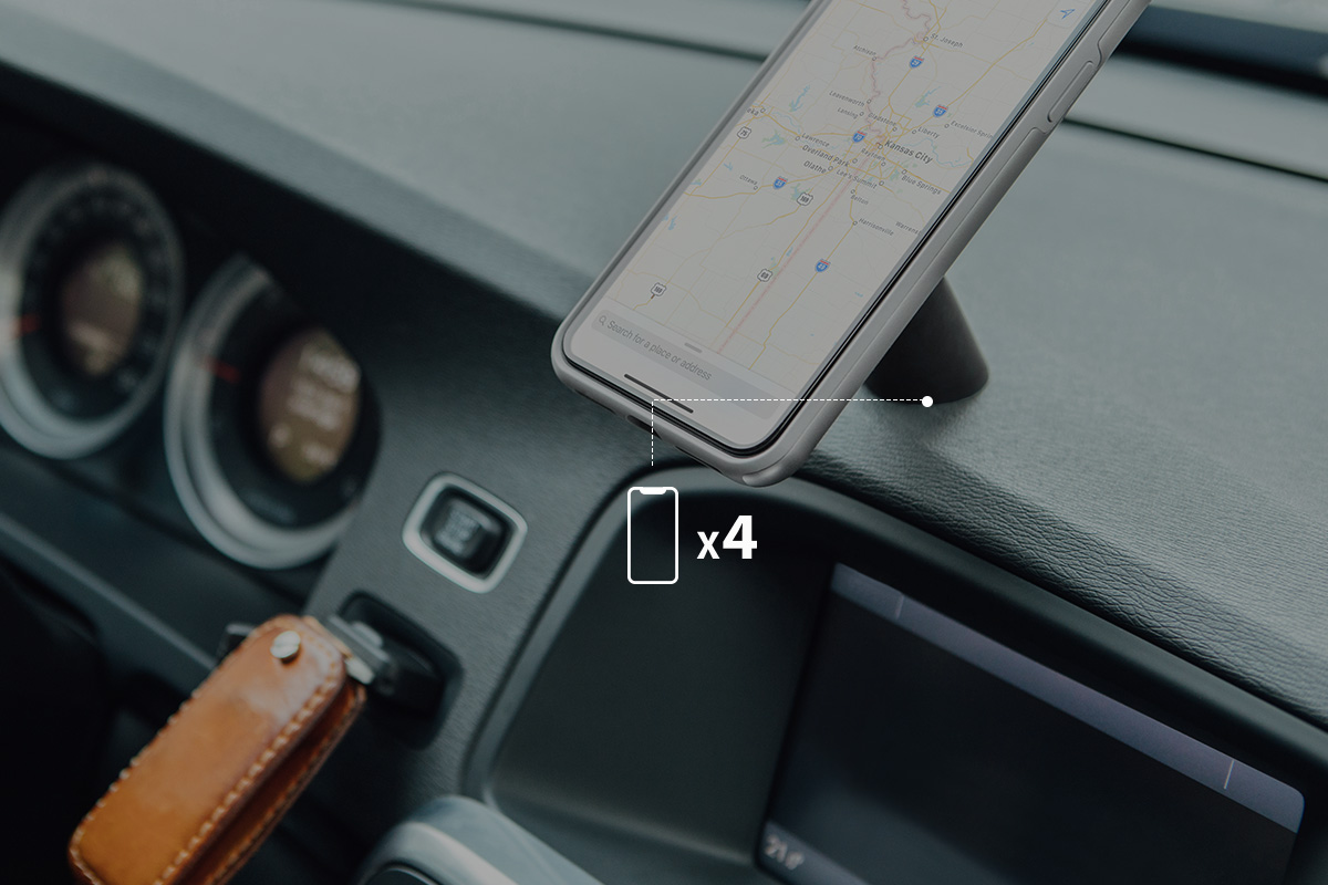 Der industrielle Kleber von 3M hält bis zu 1,0 kg, stark genug für 4 iPhones.