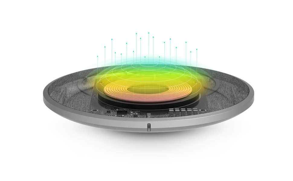 Unser innovatives Q-coil™-Modul ist mit einer 2,6 mm dicken Ferritschicht versehen, das Ihr Telefon selbst dann effizient auflädt, wenn es sich in einer bis zu 5 mm dicken Schutzhülle befindet.