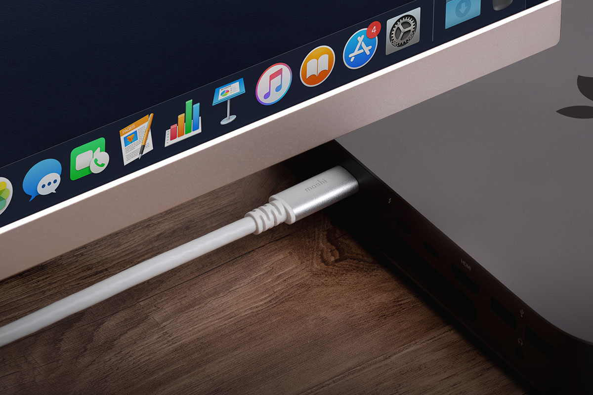 使用您的 USB-C 筆記型電腦或 USB-C 智慧型手機,將高解析影像和數位音訊訊號直接輸出至電視或顯示器。