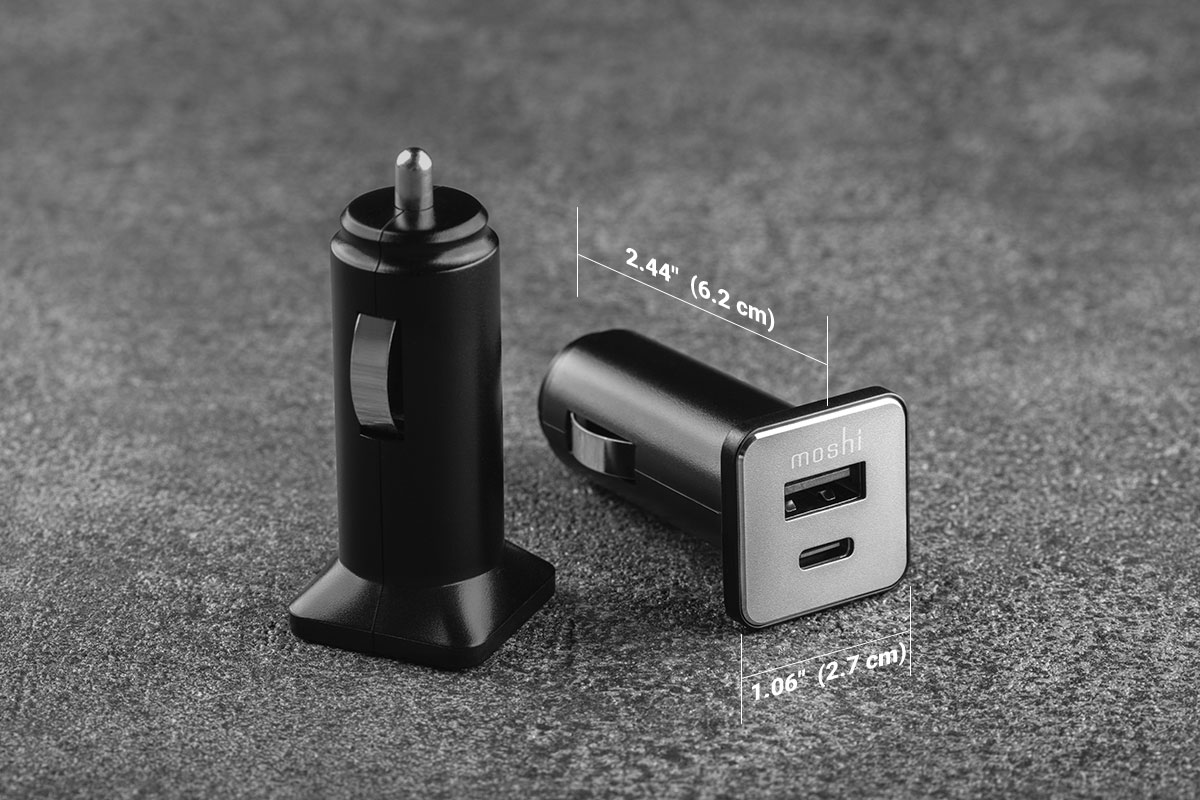 比目前市面上大多數車用充電器更小巧。
