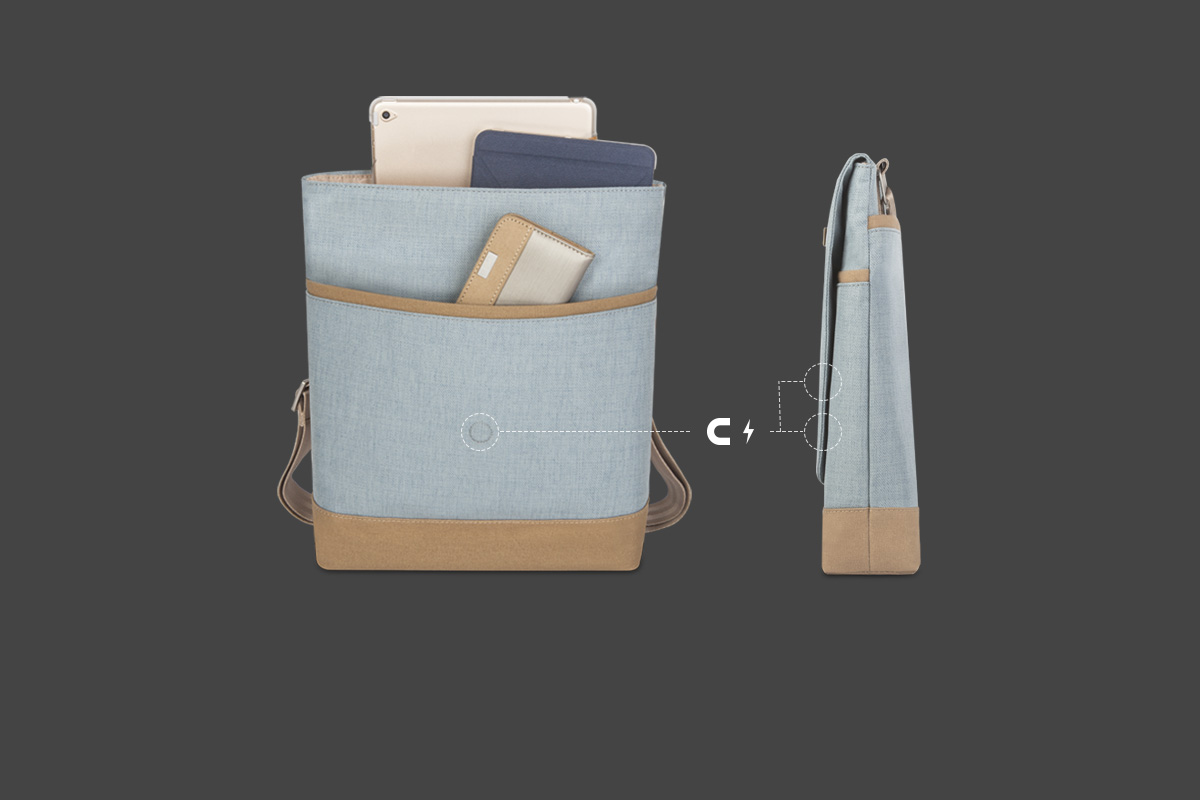 Mit einem zusätzlichen Magneten, um die Tasche auch bei zusätzlicher Ausrüstung geschlossen zu halten.
