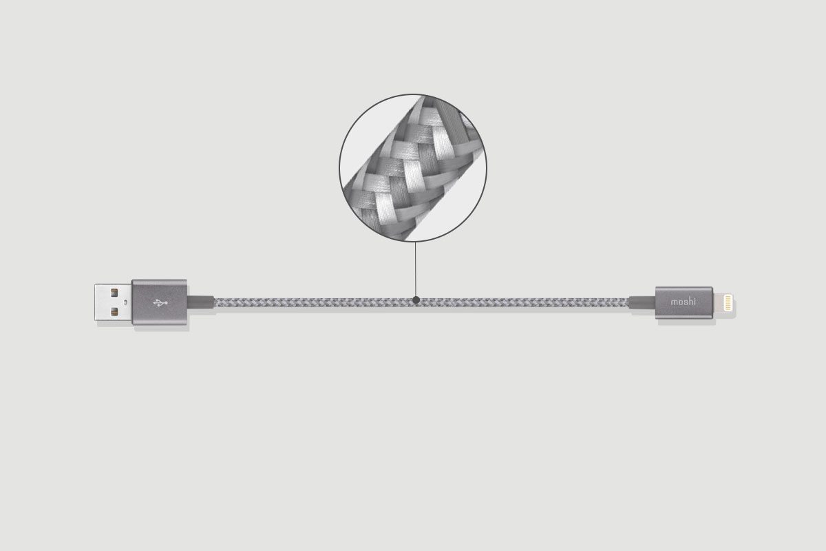 Construido con trenzado de nylon balístico y con recubrimientos de aluminio con resistentes puntos de alivio de tensión, nuestros cables Integra son excepcionalmente duraderos.