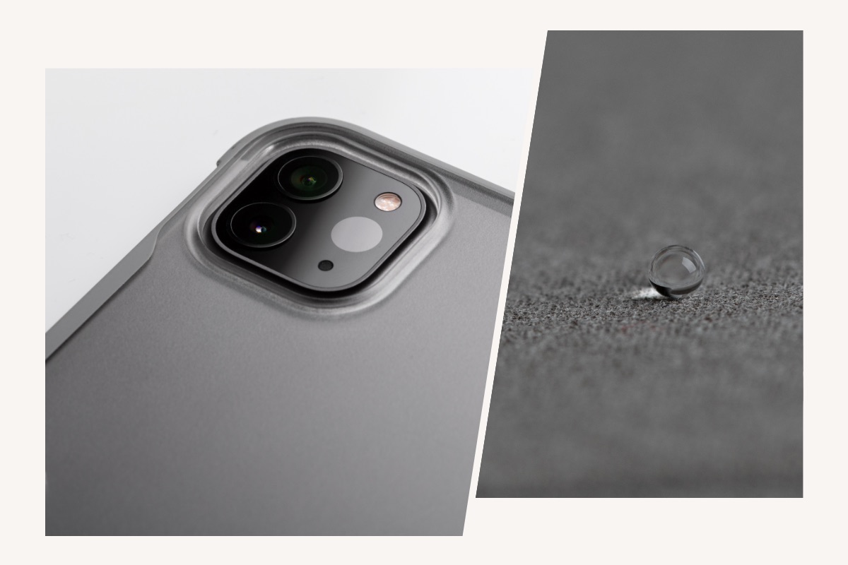 La coque en microfibre douce protège votre écran tactile tandis qu'un cadre absorbant les chocs offre une protection contre les rayures et les chocs à votre appareil.