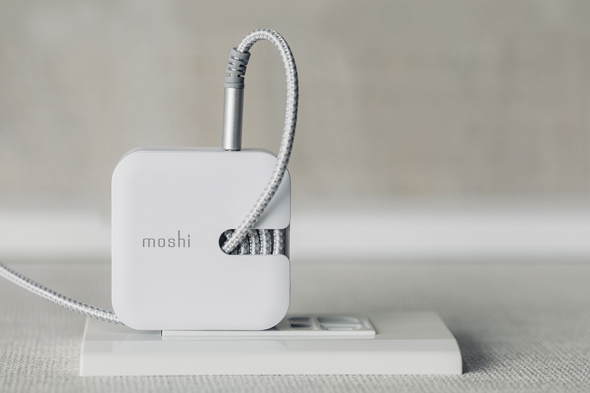 Un emplacement pour enrouler le câble pour un gaine de place considérable.