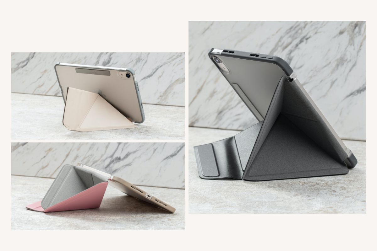 Le design primé du rabat de VersaCover permet de placer votre iPad sous tous les angles pour écrire, lire et naviguer sur le web.