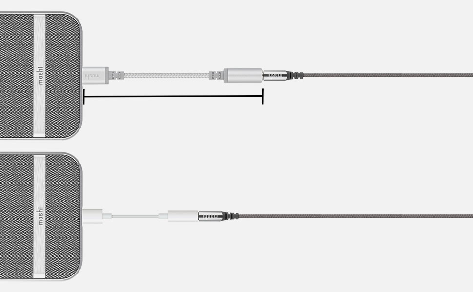 Plus long et plus résistant que l’offre d’Apple, cet adaptateur présente des gaines en nylon balistique, des points renforcés et d'un coffrage en aluminium.