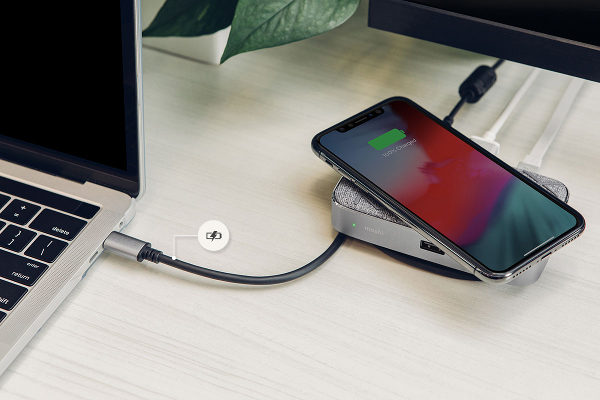Le Symbus Q fournit simultanément une puissance de charge rapide allant jusqu'à 60 W, pour les ordinateurs portables et tablettes USB-C, comprenant les systèmes MacBooks et Surface. Ainsi, même un court passage à votre bureau vous permettra de disposer de la puissance de charge nécessaire pour répondre à une journée de travail intense lors de vos déplacements.
