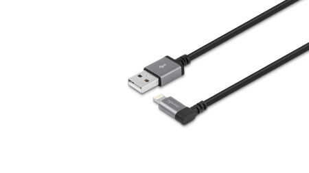 View larger image of: Lightning to USB Cable with 90-degree connector 5 ft (1.5 m)-1-thumbnail